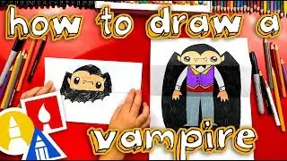 How To Draw A Bat And Vampire (Folding Surprise)