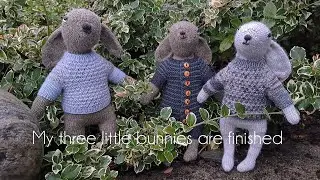 Everyday knitting, vlog 6. My three little bunnies are finished