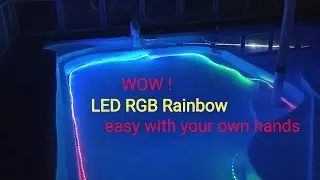 Pool light LED underwater RGB, how to make? Final video! Idea installation lighting strip