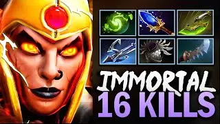 Видео игрового процесса за Legion Commander с 16 убийствами и гарпуном &mdash; Dota 7.40