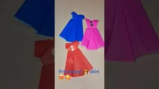 how to make paper origami princess skirt easy#shorts #diy #paper