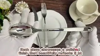 Modern design classic silver stainless steel tableware set#foryou #event #christmas #wedding