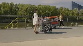 Meet walk-e, the world's first electric stroller board!