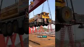 Os caminh&otilde;es guindaste gigantes s&atilde;o verdadeiros tit&atilde;s da engenharia. #shorts
