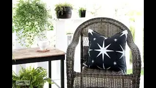 How to design and stencil your own Retro Star Large throw pillow!