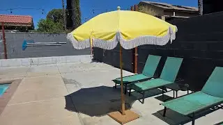 Phi Villa 7ft Beach Umbrella with Push Button Tilt & Carrying Bag, UPF 50+, Yellow |QUICK OVERVIEW|