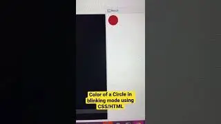Html /CSS code circle blinking 🔴| how to keep changing the color In a blinking fashion