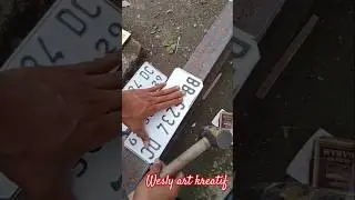 Ternyata mudah banget lipat sendiri plat nomor....baut tanam.#modifikasi