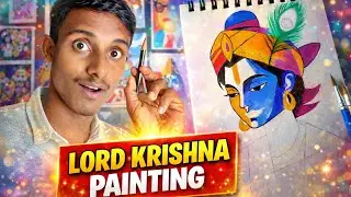 Lord Krishna Painting, Beautiful Krishna Drawing, Full Tutorial, Part-2..😍🤗