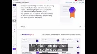 Kurzvorstellung Candao.io  vom CEO mit deutschen Untertitel