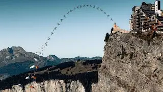 Tom Pag&egrave;s Double Flip Off a 135 M Cliff