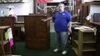 Mission Oak Dresser Armoire
