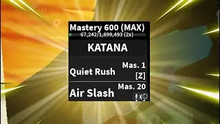 (HOLY!) Upgraded Max/600 Mastery Katana Showcase! | Blox Fruits