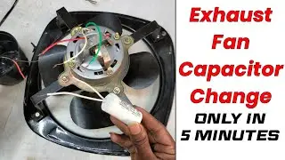 how to change exhaust fan capacitor connection | 3 Wire Motor Connection with Capacitor
