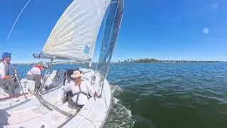 S80 race 14th tacking our way back to king, wind oscillating