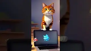 Bookkeeper cat #aiartanimation #catvideos  #livingai