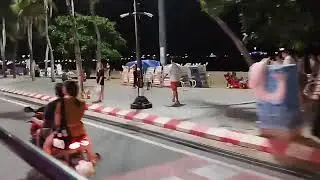 Beautiful, Model-Like Ladyboys And Ladies Wait For Customers Along The Beach.