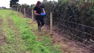 APR Fencing Testing the New German made KMR Cordless Gas Stapler