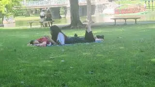 Candid Asian Girl Feet at Park