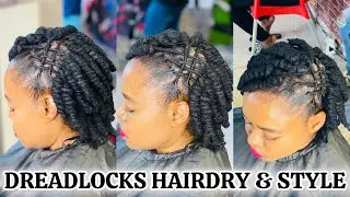 Dreadlocks hair-dry & style for long locks