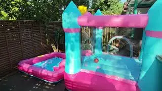 MUKIDY Inflatable Bounce House with Pool & Slide（MUKIDY IB0002）