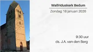 Zondag 18 januari met ds. J.A. van den Berg .