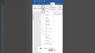 MS Word Page Size Option | #msoffice #msword #computerworld #shorts