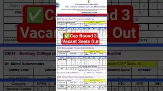 B Pharmacy Cap Round 3 Vacant Seats Out | B Pharmacy Cap Round 3 Update #bpharmacy #exampulse
