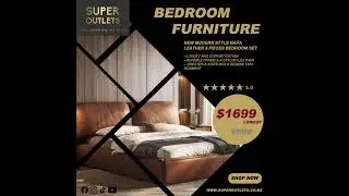 New modern style Napa leather 5 Pieces bedroom set #furniture #home #sale #bedroomset #modern