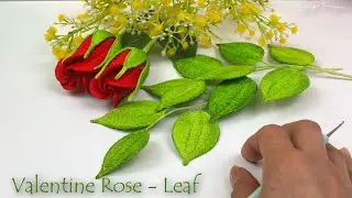 Crochet Valentine Rose Leaf Tutorial | Easy Leaf Pattern for Rose Projects