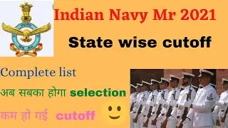 Navy Mr Cutoff 2021|State wise |Merit list | Full details |