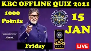 KBC Daily Play along Offline Quiz Answer 15 Januray 2021 win 1000 points | KBC Classes 🔥🔥🔥 |
