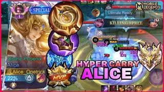 How To Hyper Carry Alice Vs Yu Zhong EXP Lane | Best Alice Build And Emblem | Mlbb