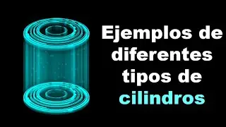 Ejemplos de diferentes tipos de cilindros | curva generatriz y líneas directrices