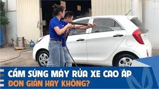 Cách cầm súng máy cao áp xịt sạch từng bề mặt vỏ xe