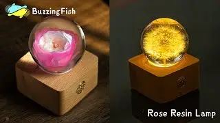 Сделать ночник из розы и одуванчика | Смола Лампа