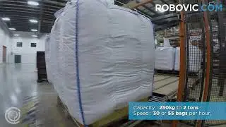FULLY AUTOMATIC BIG BAG FILLING SYSTEM - SYST&Egrave;ME DE REMPLISSAGE DE TOTE BAG - ROBOVIC Inc