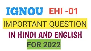 IGNOU EHI-01 IMPORTANTQUESTION FOR THE YEAR 2022