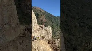 Hillside road construction & tourism