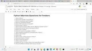 Python basic interview Questions