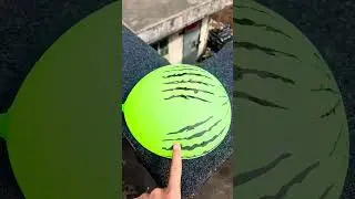 Experiment: Will a water balloon explode if it rolls down a tall building? 💥🎈 #balloon #experiment