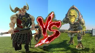 Bull Centaurs(GW) VS Fimir Warriors(GW). Total War Warhammer 3