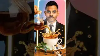 ✨ Futuristic CGI Art | A Man Pouring Tea From a Smartphone ☕🚀 | Surreal Digital Animation