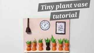 miniature  paper plant vase tutorial , easy 3d quilling 😊 paper art