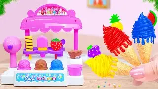 So Sweet Rainbow Ice Cream with Fruit Jelly 🍐🌈 Yummy Mini Rainbow Dessert Recipes 🤩 Cute Cake Corner