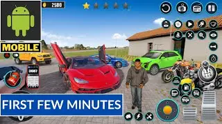 Первые несколько минут игры в жанре автосимулятора с открытым миром | Poco X6 Pro | Геймплей | Мо...