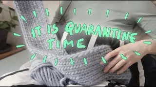 ASMR Knitting Chunky Scarf on the Chunkiest Wooden Needles (in my bed)