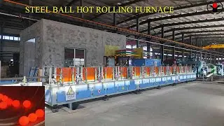 Induction furnace for steel ball hot rolling - China #steelball #hotrolling #inductionfurnace