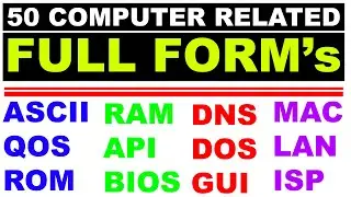 50 Most Commonly used Computer Full Form, Computer Full Form, Abbreviations, full form