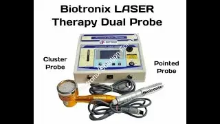 Device for Physiotherapy Laser Pain Relief with Two Probes and Digital LCD Biotronix Solution